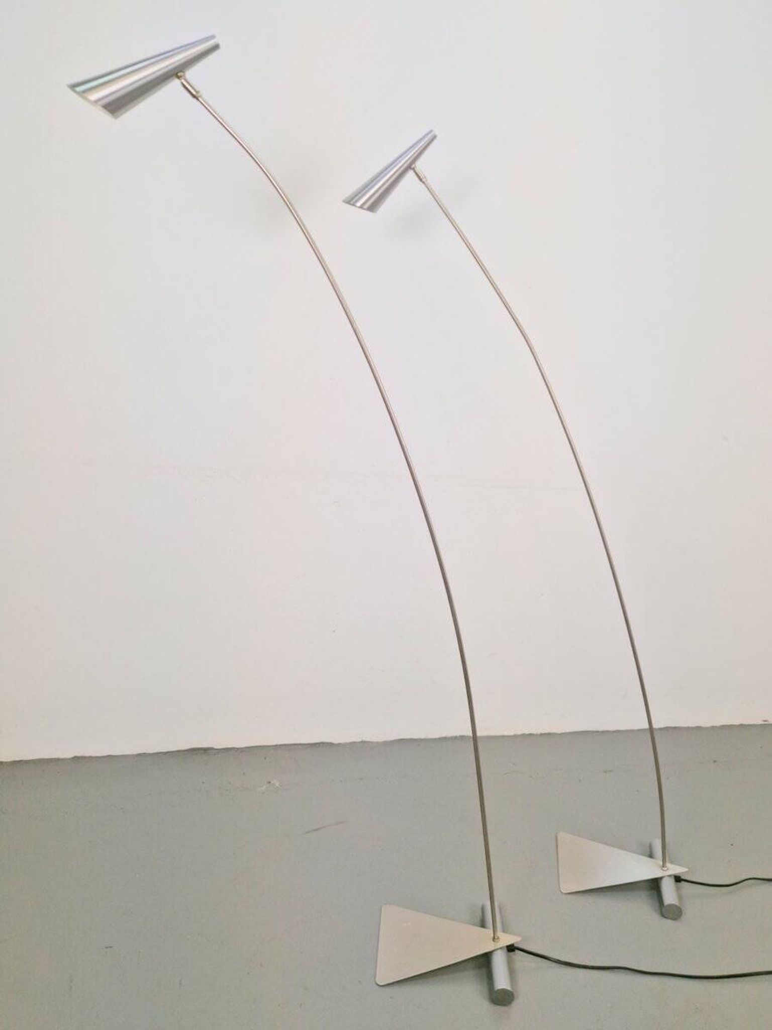 Postmodern Arch Metal Reading Floor Lamps from Hala Zeist, 1980s, Set of 2