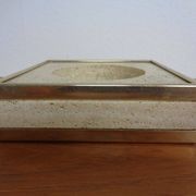 Travertine & Brass Ashtray by Fratelli Mannelli, Italy, 1970s