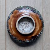 ceramic ashtray – France, 1960s – volcanic enamel