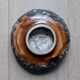 ceramic ashtray – France, 1960s – volcanic enamel