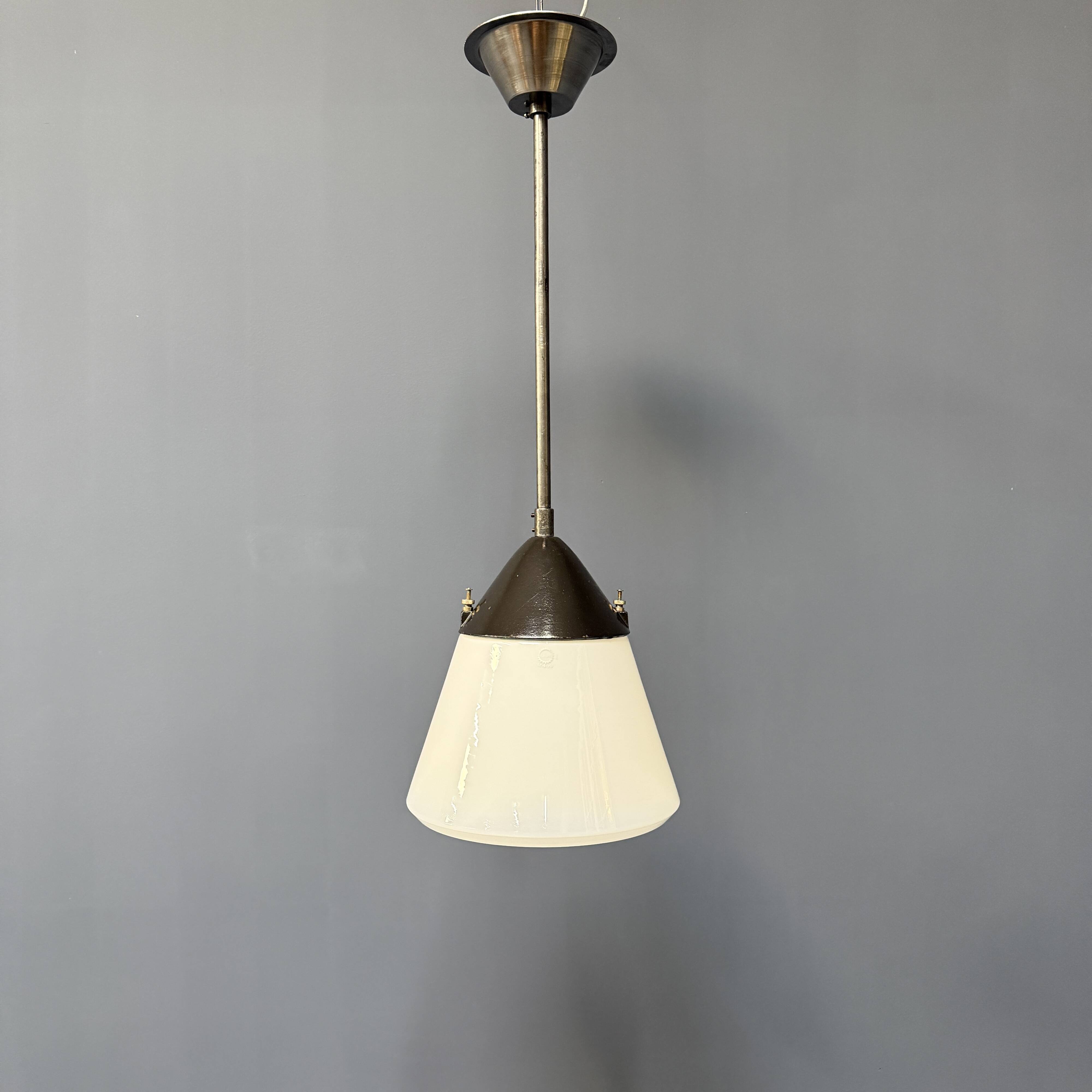 Opaline glass Kandem pendant lamp model 409