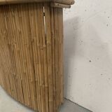 Bar demi lune en bambou tréssé XX siècle