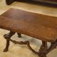 Brutalist side table/coffee table in elm from the 1950s.