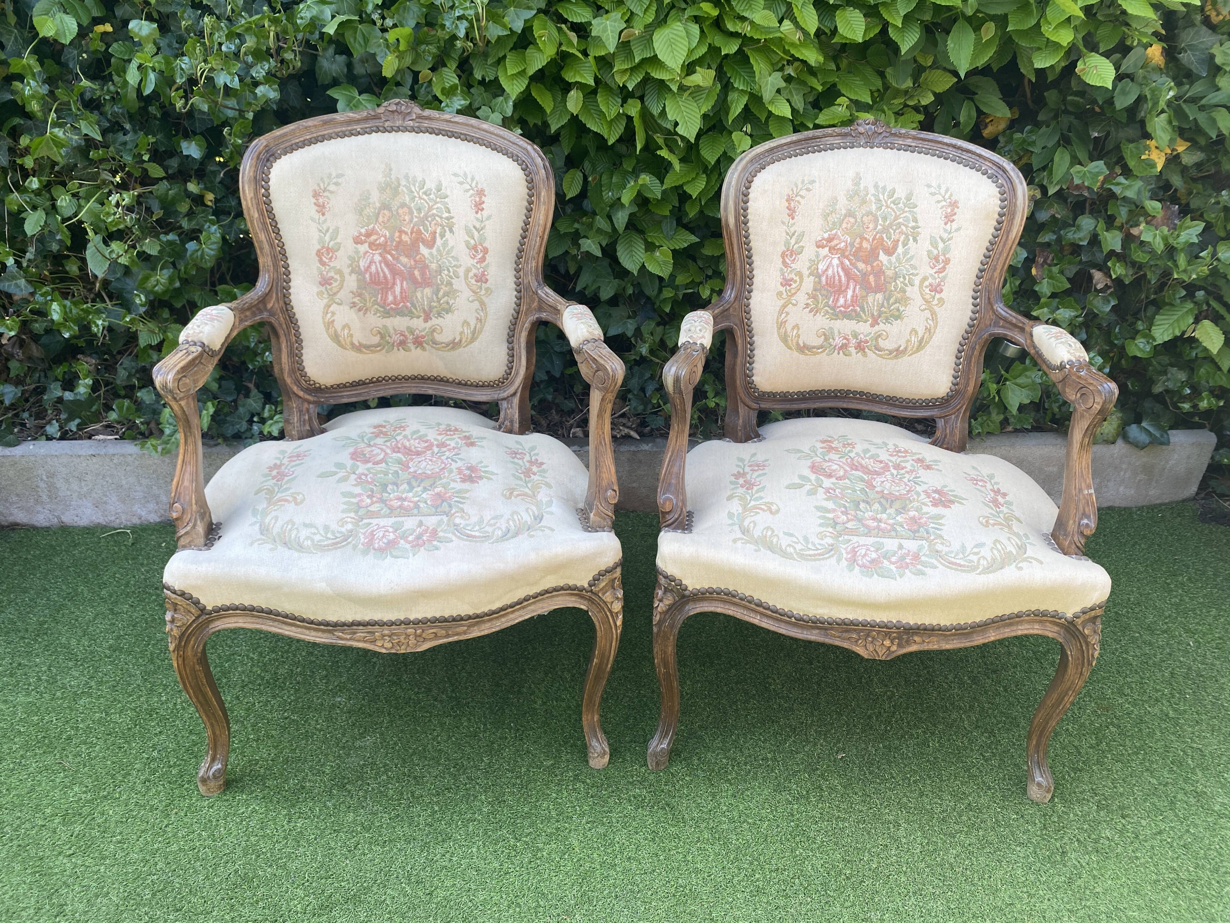 Basket bed and its two armchairs