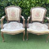 Basket bed and its two armchairs