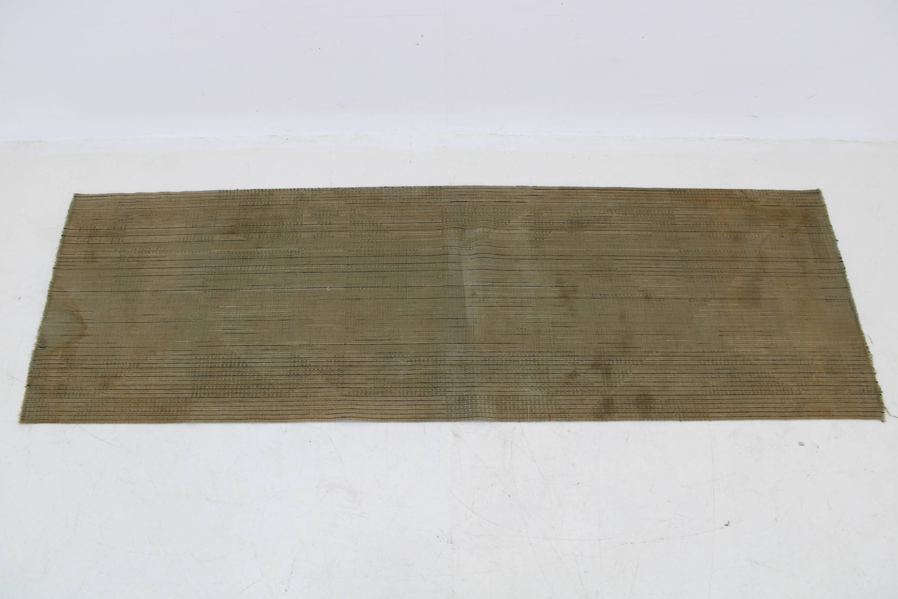 1950s Abstract Wool Hallway Carpet or Rug, Czechoslovakia