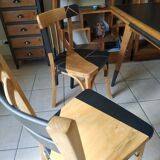 Ensemble chaises bistrot dépareillées