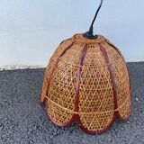 Vintage rattan flower hanging