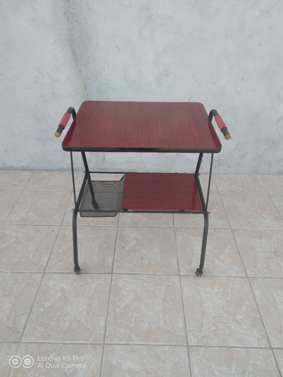 Vintage metal and formica dessert trolley 1950s