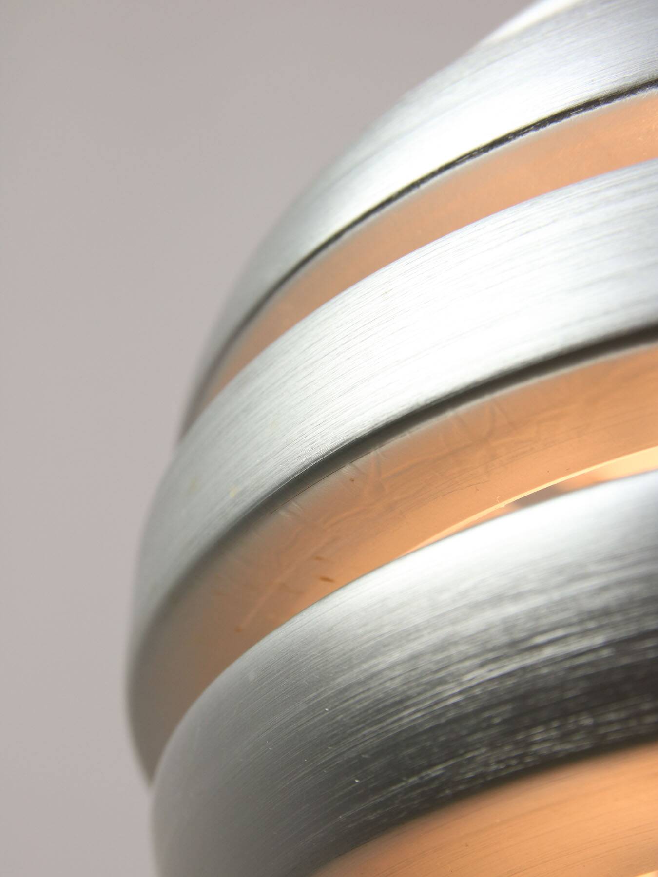 Vintage Italian Aluminum Beehive Pendant Lamp, 80s