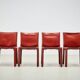 Mario Bellini Set of 4 Cab 412 Dining Chairs for Cassina Italy 1977