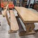 Monastery table with its custom benches.