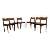 Set of 6 model 71 teak dining chairs by Niels O Møller for JL Møllers 1950s