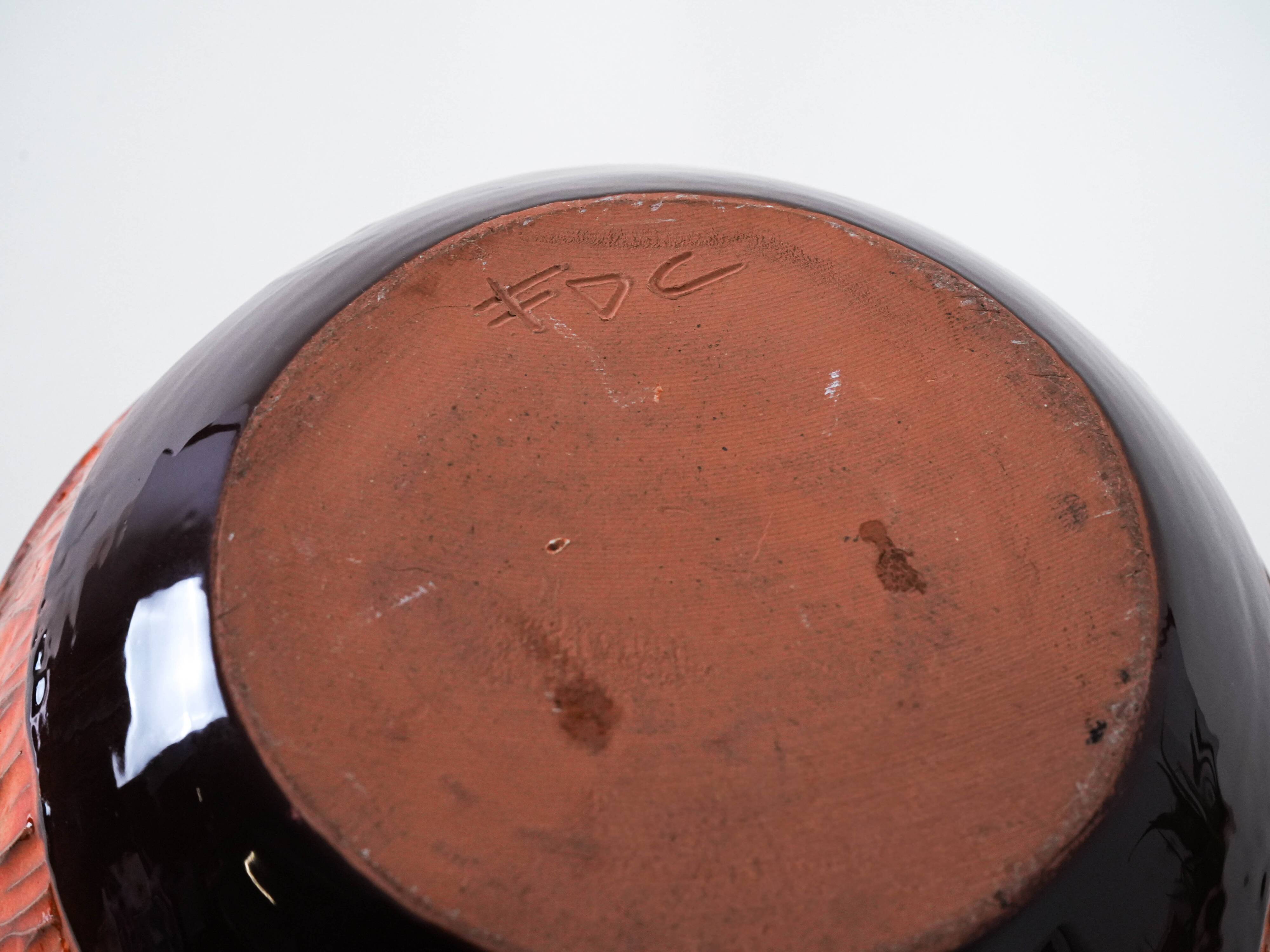 Ceramic vase, Italian design, 1960s, made in Italy