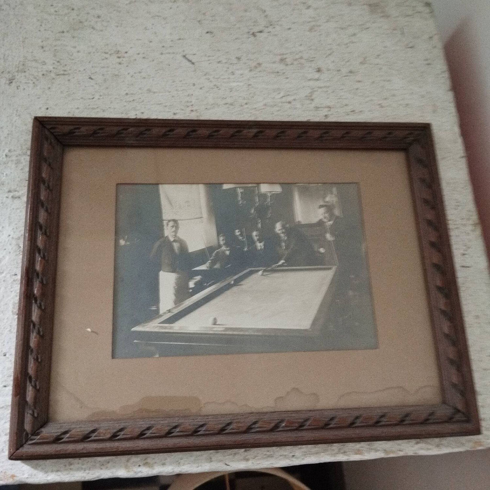Photographie ancienne joueurs de billard
