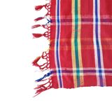 Vintage checkered blanket from Morocco - 179 x 214 cm