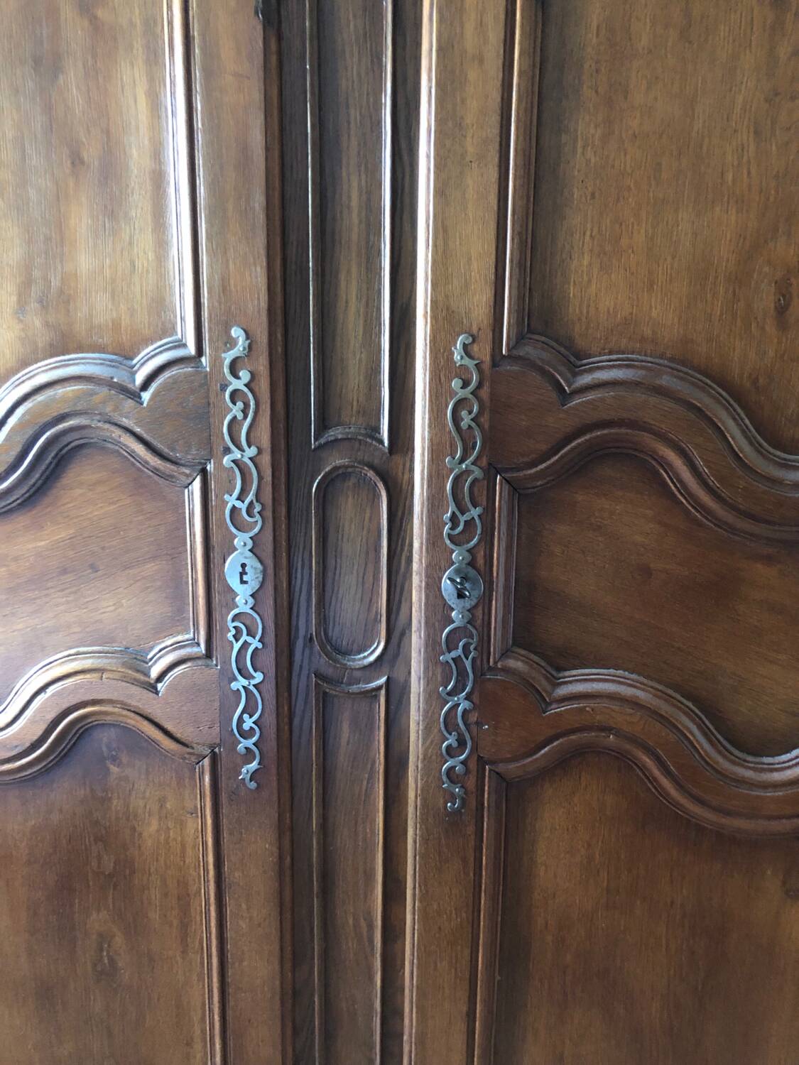 Louis XV style oak wardrobe