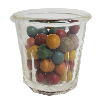 Lot de 50 billes en argile anciennes 1900