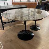 SAARINEN TABLE BROWN MARBLE EMPERADOR KNOLL