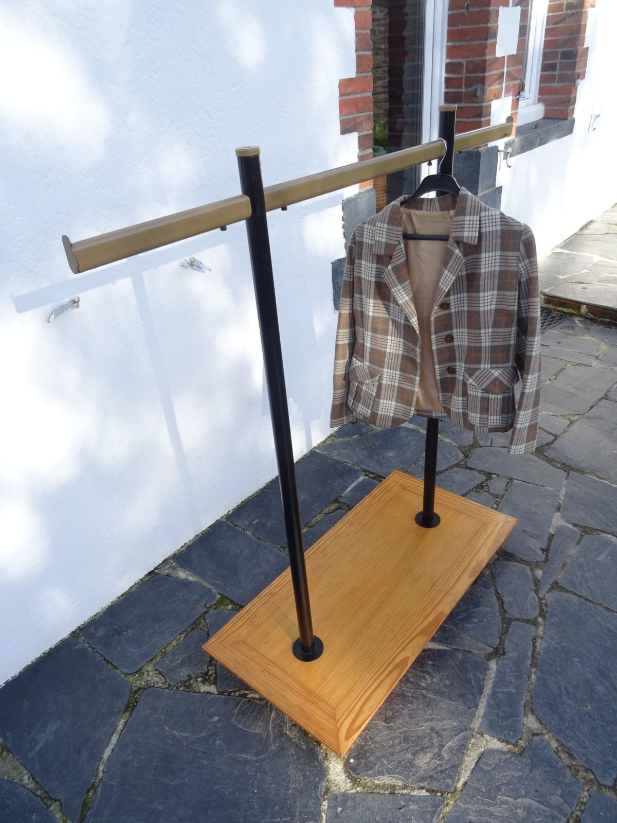 Wearing Scandinavian metal and wood wardrobe