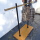 Wearing Scandinavian metal and wood wardrobe