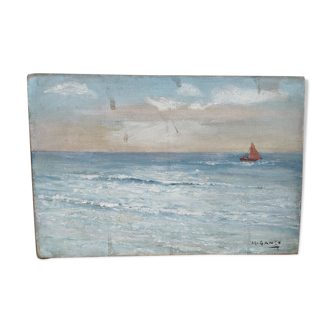 Marine painting by Malthilde Gance