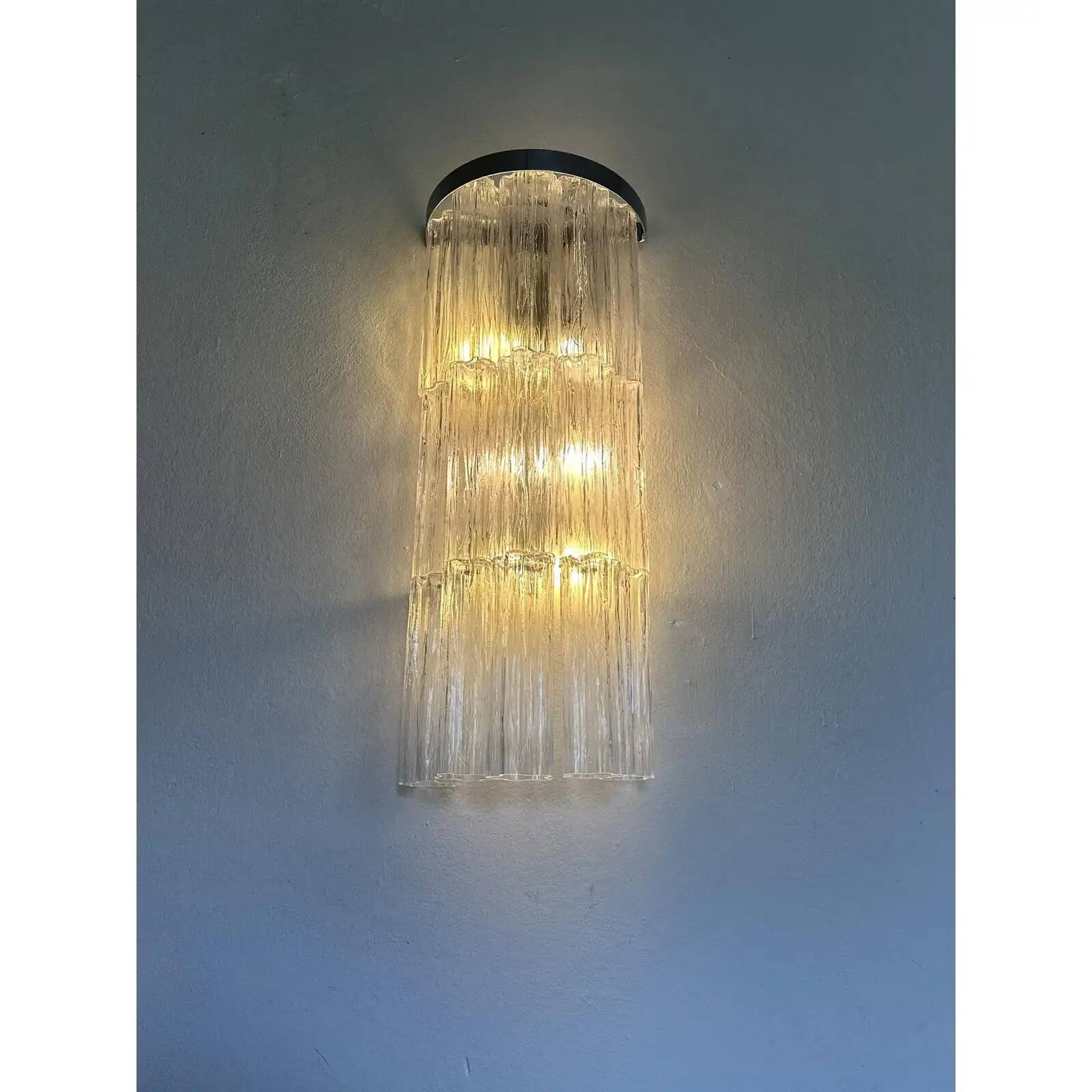Pair of Contemporary Transparent “Tronchi” Wall Sconces