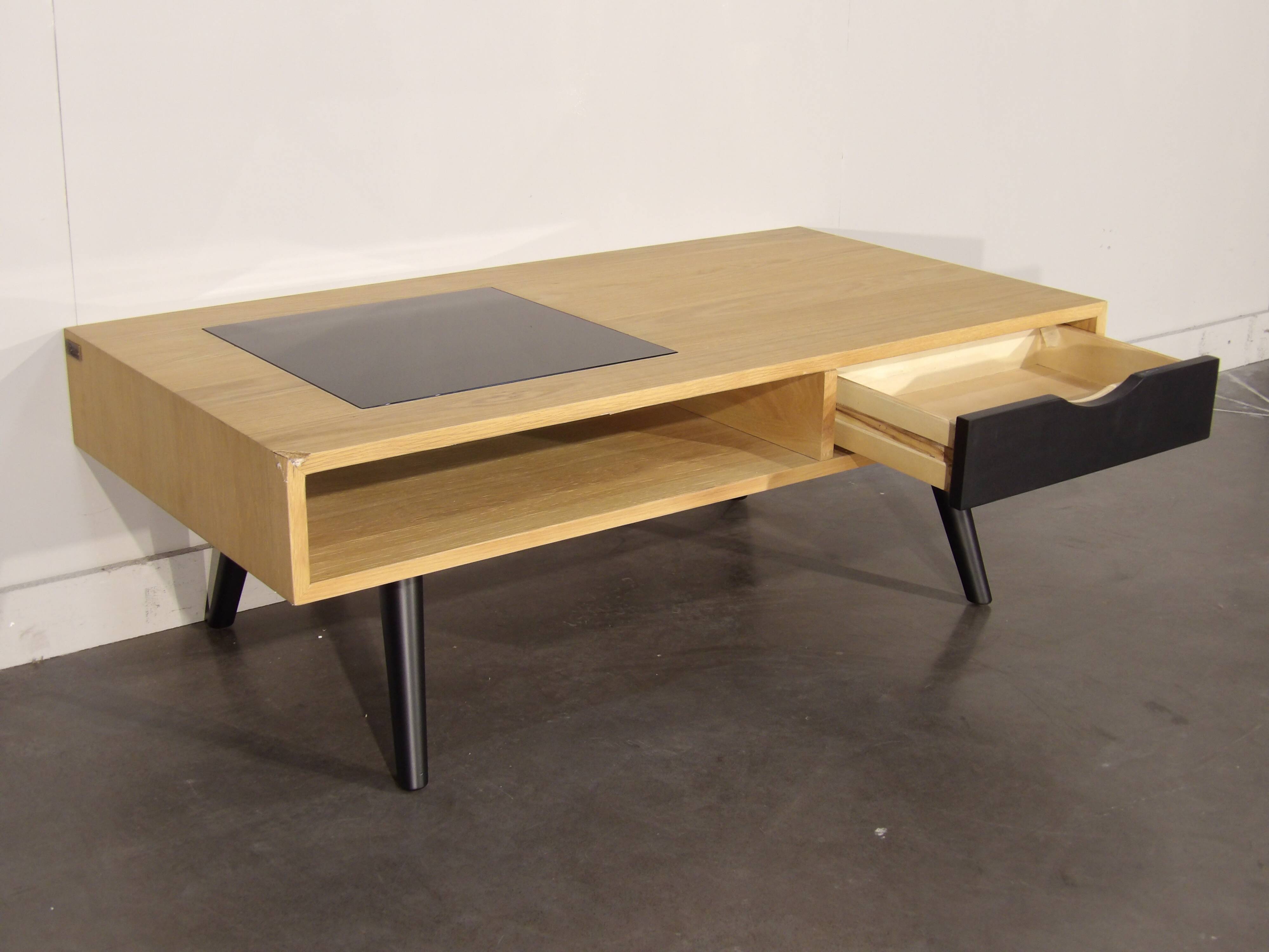 Vintage style coffee table in natural light oak