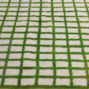 Tapis berbère marocain à carreaux verts et blancs