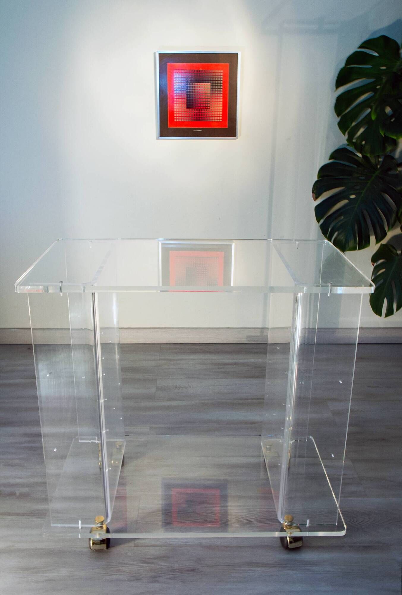HI-FI furniture, turntable, plexiglass, Marais International, 1970-80
