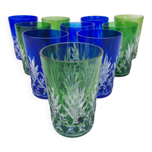 10 gobelets en cristal