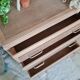 Commode scandinave bois brut années 50