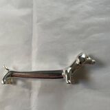 Vintage silver-plated dachshund knife rest