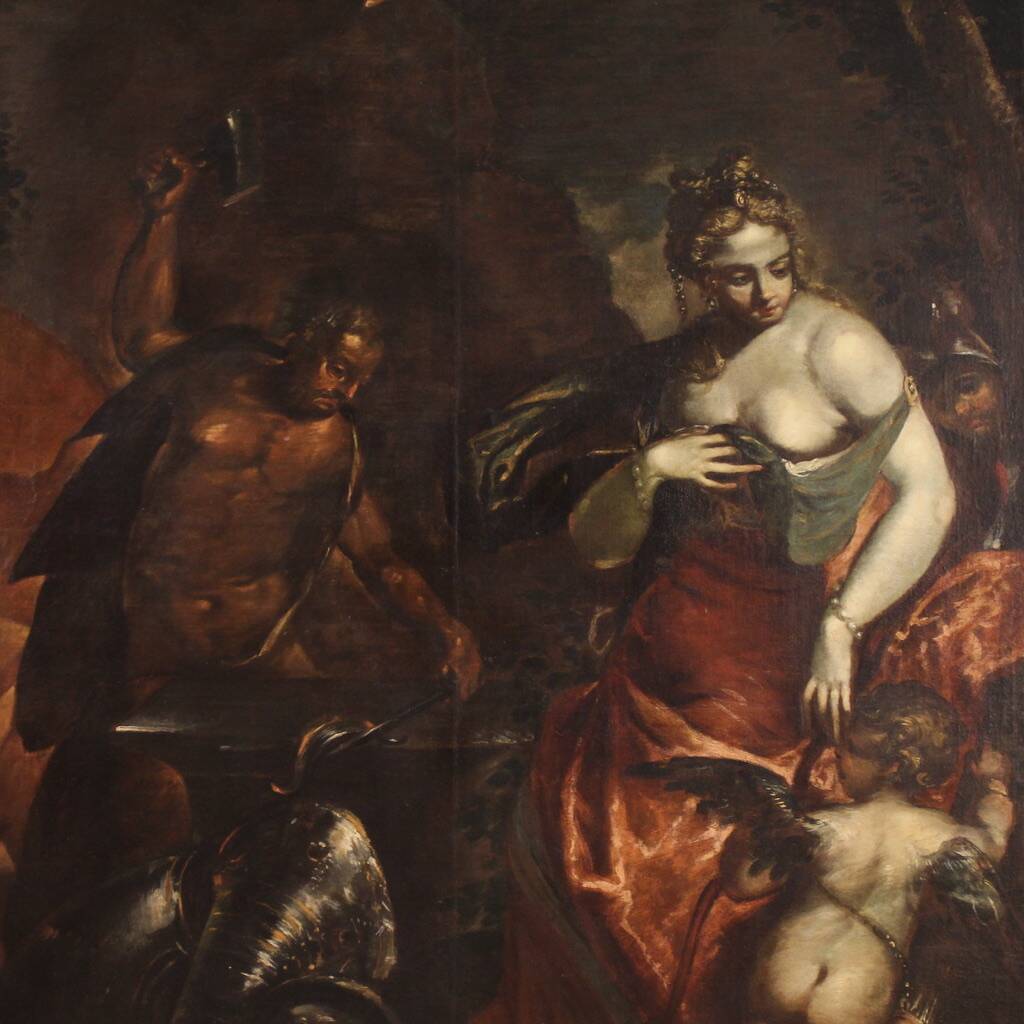 Great 17th-century mythological painting, Venus in Vulcan's Forge