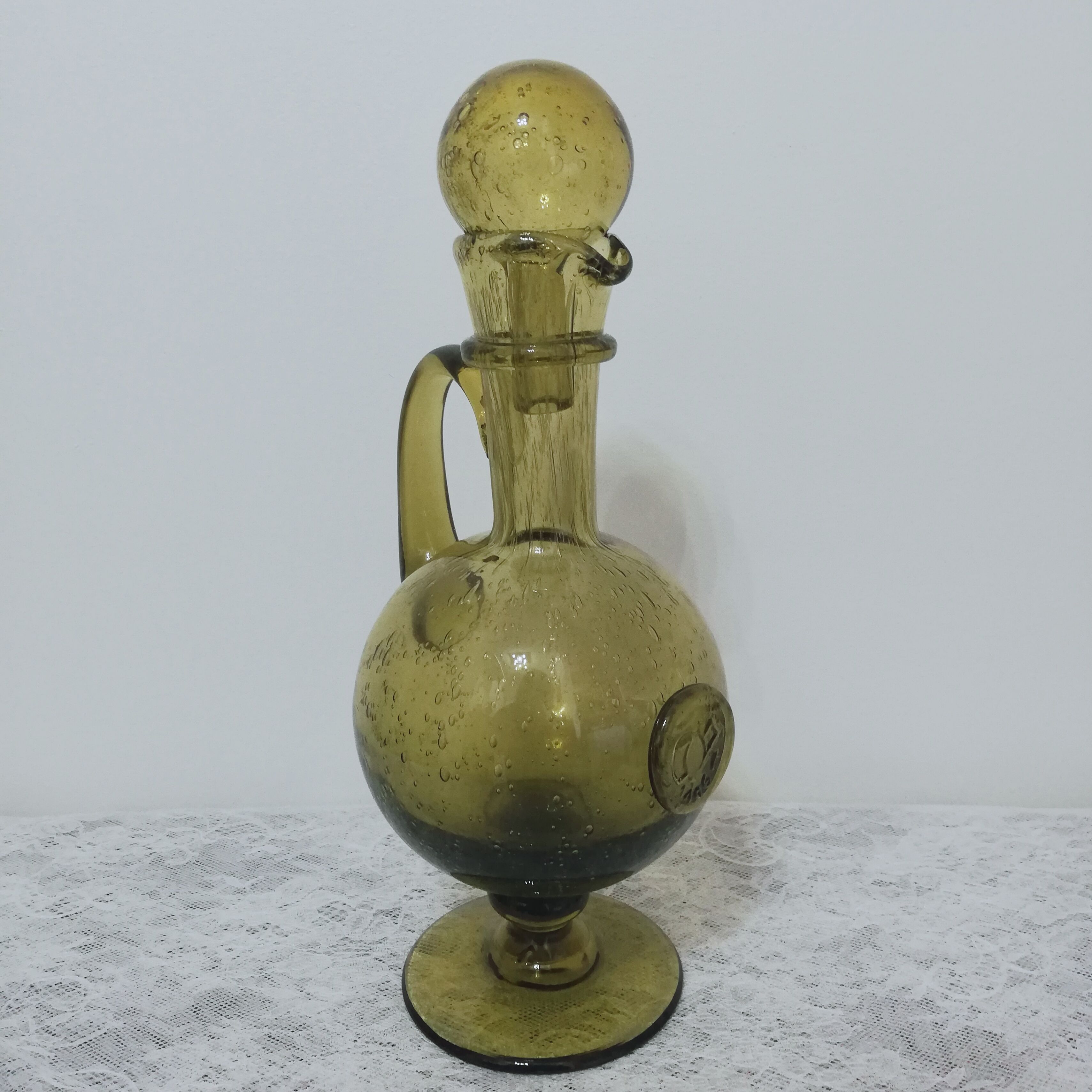 La Rochere bubble blown glass carafe
