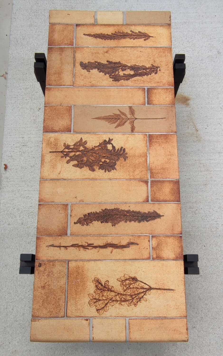 Roger Capron Vallauris ceramic coffee table herbarium decor