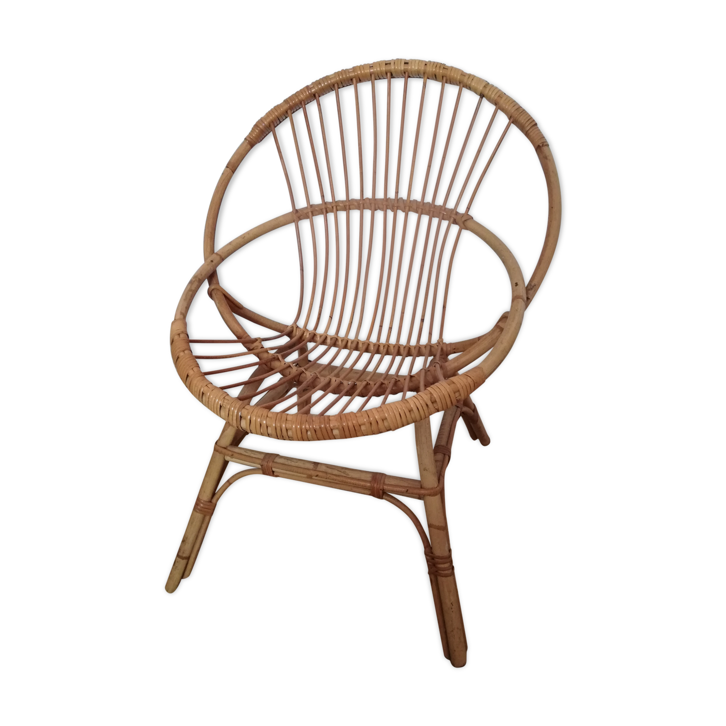 Vintage rattan armchair