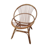 Fauteuil en rotin vintage
