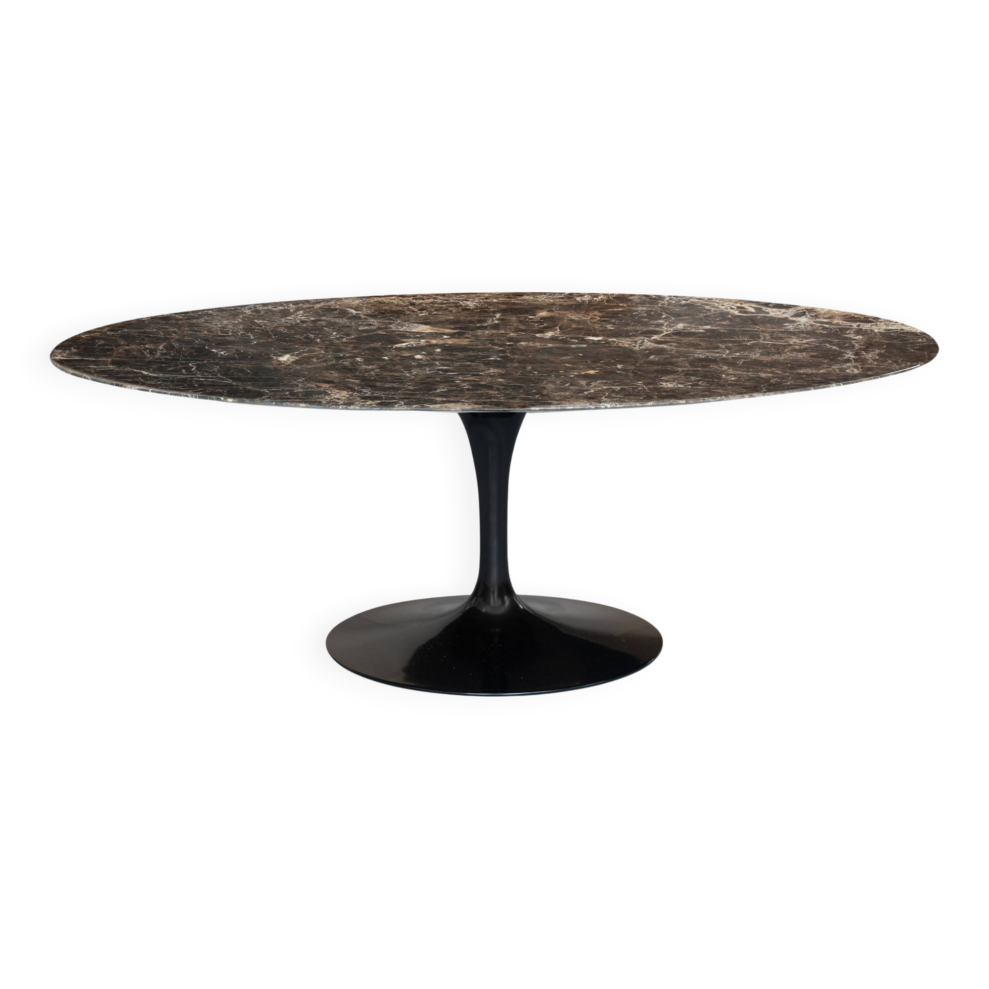 Original knoll tulip dining table (198x121cm) emperador glossy new condition!!