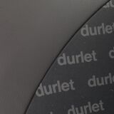 Table avec cuir noir de Durlet 1970s