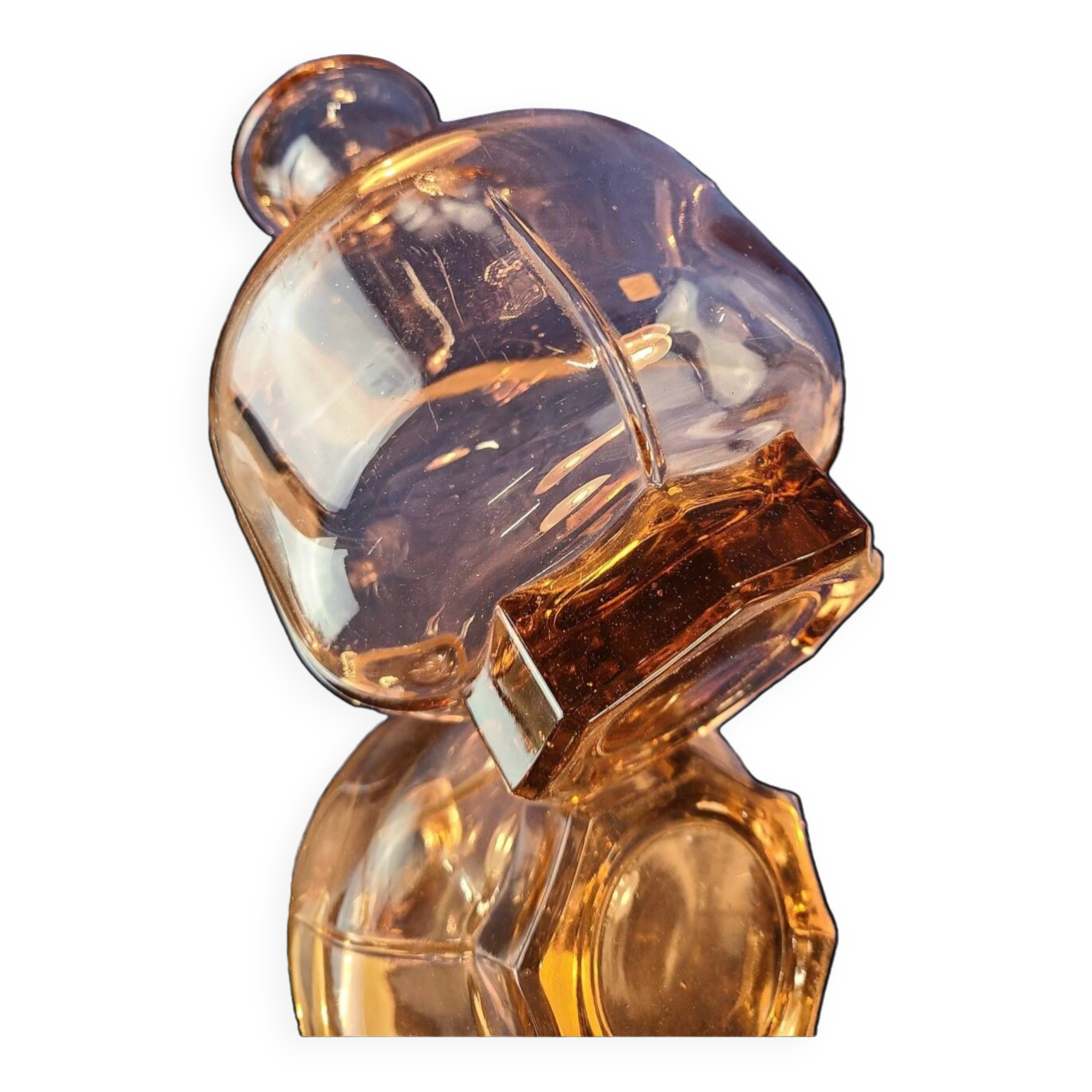 Small old vase in transparent Old Rose glass - early 20th century