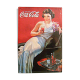 Coca Cola plate in sheet metal