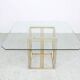 Vintage brass and glass dining table, 1970s