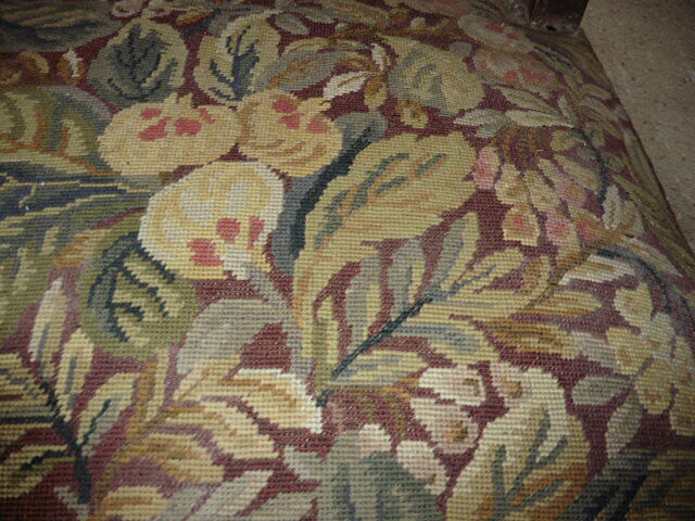 Armchair Louis XIII tapestry small point