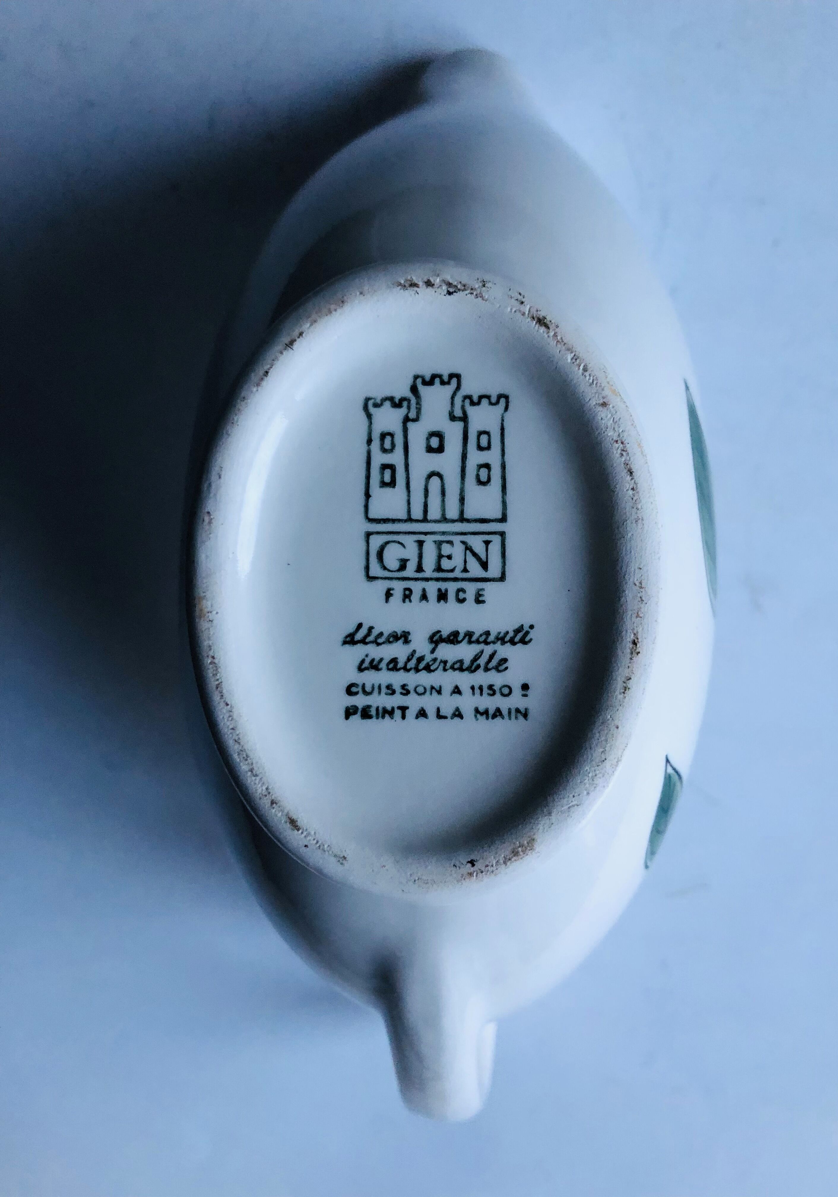 Saucière in gien earthenware