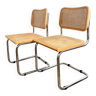 Pair of Cesca B32 Marcel Breuer chairs