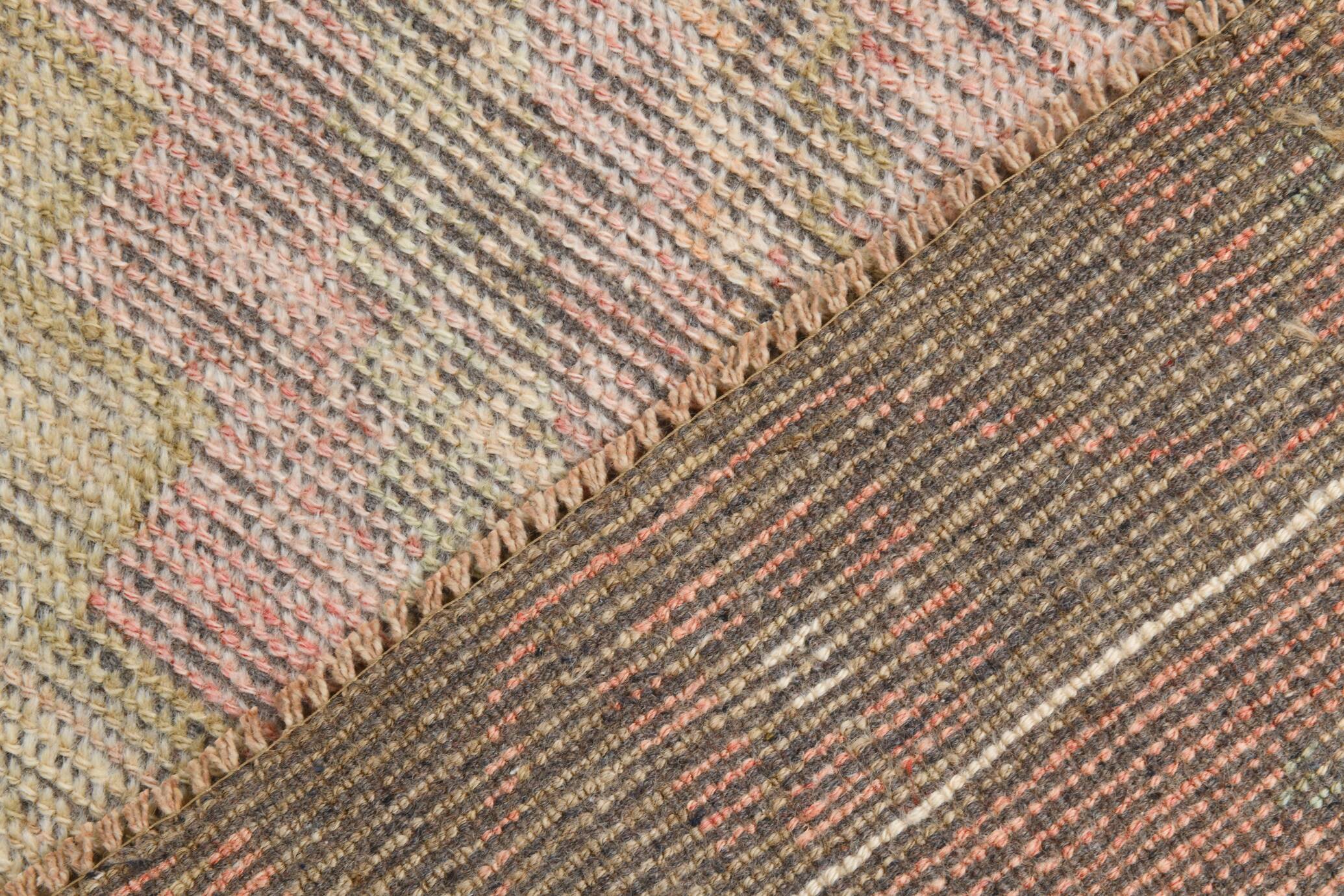 3x10 Cream Brown Soft Vintage Runner Rug 90x306Cm SK 21941