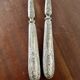 Horn and silver-plated salad cutlery, early 20th century.