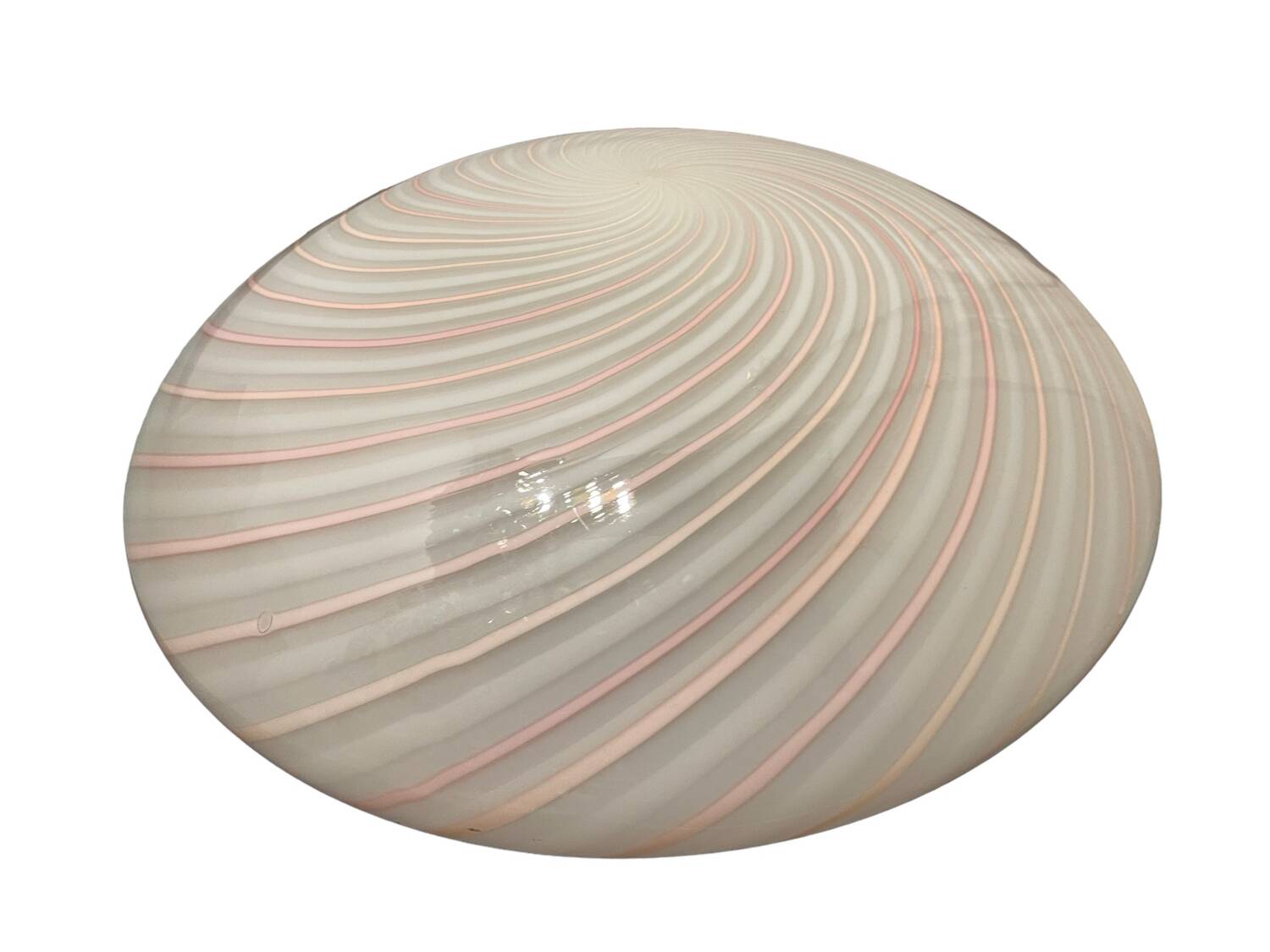Pink Swirl Murano glass Flushmount by Venini
