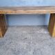 Old patinated solid wood bench 100cm